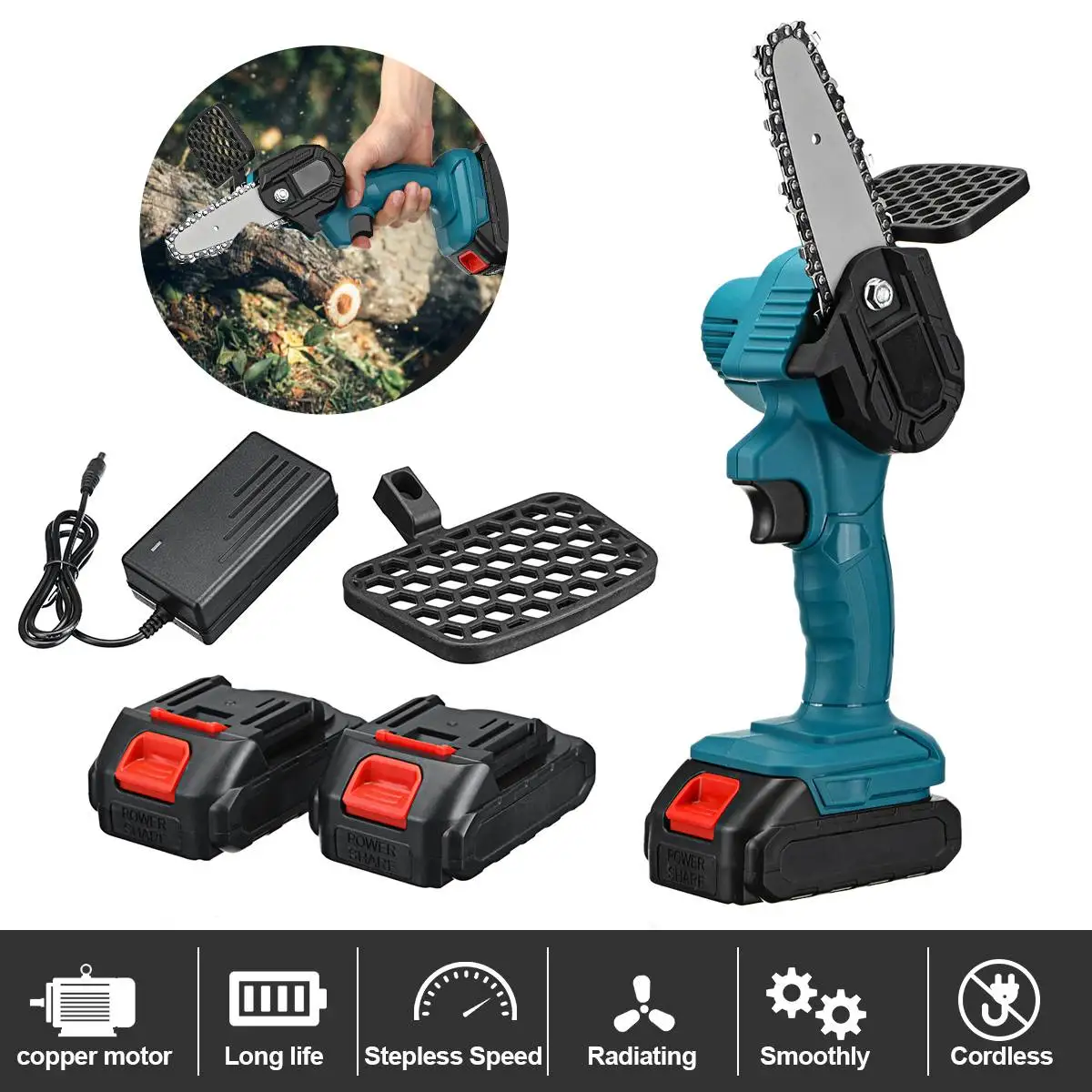 3000W 88VF 4 Inch Mini Electric Saw Chainsaw Garden Tree Logging Saw Woodworking Tools Wood Cutters For Makiita 18V Battery
3000W 88VF 4 Inch Mini Electric Saw Chainsaw Garden Tree Logging Saw Woodworking Tools Wood Cutters For Makiita 18V Battery