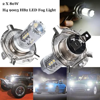 Headlight LED Fog Light Bulbs DRL 800lm/pc Aluminum alloy Sliver X 80W White H4 HB2 1500LM
Headlight LED Fog Light Bulbs DRL 800lm/pc Aluminum alloy Sliver X 80W White H4 HB2 1500LM