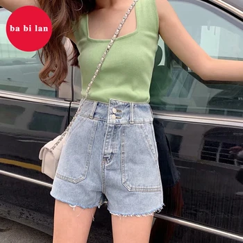 2020 retro summer plus size raw edge denim shorts female high waist wide leg hot pants tide
2020 retro summer plus size raw edge denim shorts female high waist wide leg hot pants tide