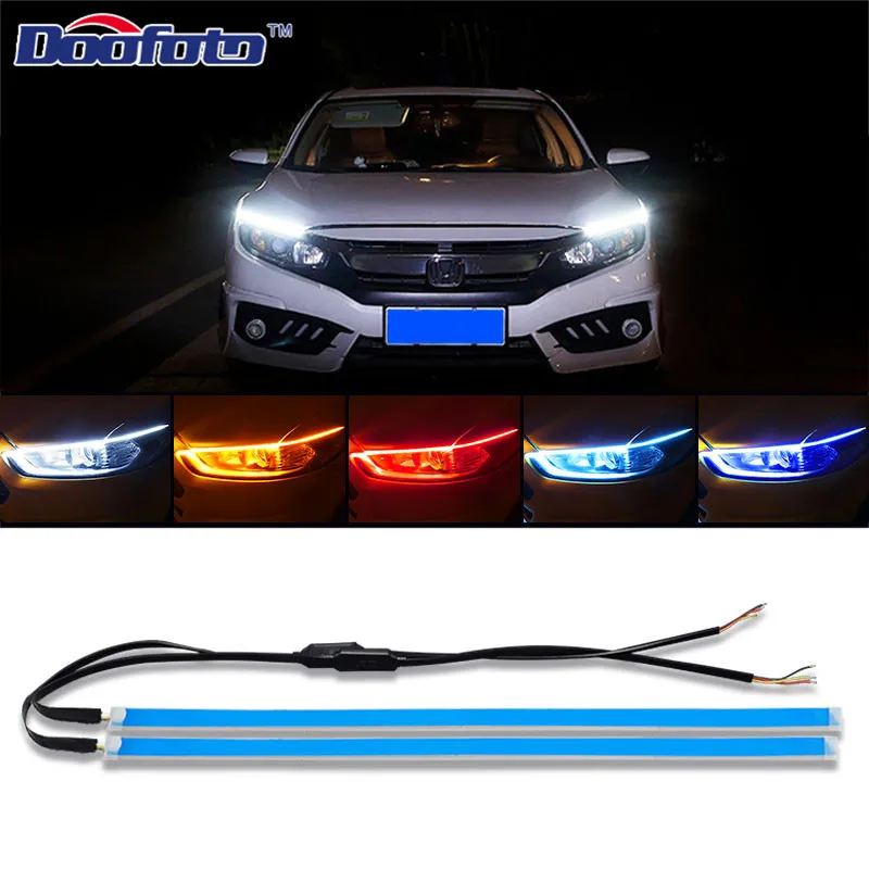 Doofoto 2x DRL LED Daytime Running Light Controller Turn Signal Light All in One Flexible Ultrafine Strip Waterproof For All Car
Doofoto 2x DRL LED Daytime Running Light Controller Turn Signal Light All in One Flexible Ultrafine Strip Waterproof For All Car