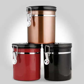 Stainless Steel Exhaust Valve Pot Jar Food Home Sugar Vacuum Sealed Can Tea Canister Storage Coffee Bean Kitchen Container 
Stainless Steel Exhaust Valve Pot Jar Food Home Sugar Vacuum Sealed Can Tea Canister Storage Coffee Bean Kitchen Container
