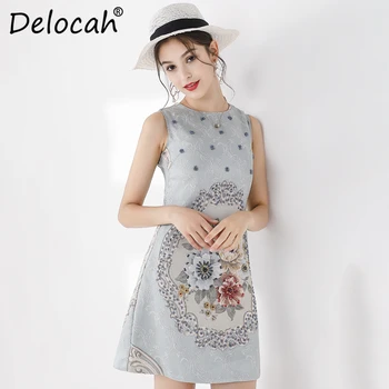 Delocah Runway Fashion Summer Vest Dress Women's Sleeveless Crystal Beading Flower Pattern Elegant Vintage Ladies Mini Dresses
Delocah Runway Fashion Summer Vest Dress Women's Sleeveless Crystal Beading Flower Pattern Elegant Vintage Ladies Mini Dresses