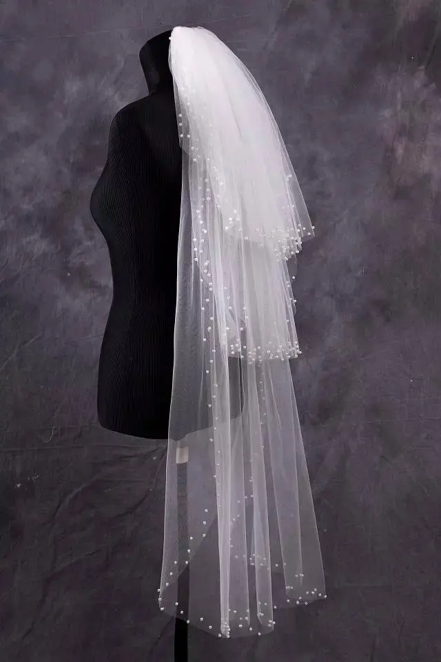 BacklakeGirls 45*65*100CM 2019 Three Layers Bridal Short Wedding Veil Sticky Beads Edge White Ivory Veil For Wedding Dress
BacklakeGirls 45*65*100CM 2019 Three Layers Bridal Short Wedding Veil Sticky Beads Edge White Ivory Veil For Wedding Dress