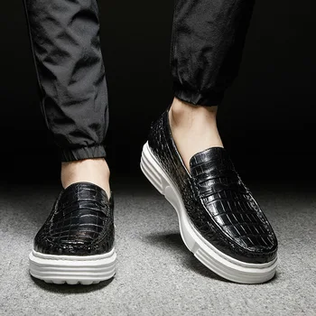 Authentic Real Crocodile Skin Thick Foaming Sole Men's Soft Moccasins Shoes Genuine Alligator Leather Male Slip-on Flats Loafers
Authentic Real Crocodile Skin Thick Foaming Sole Men's Soft Moccasins Shoes Genuine Alligator Leather Male Slip-on Flats Loafers