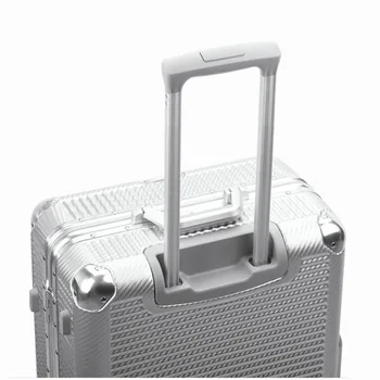 

new 20"24"26" 29" inch 100% aluminum spinner retro travel suitcase luxury brand trolley rolling luggage for traveling