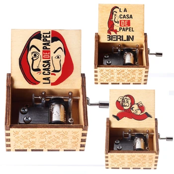 La Casa De Papel Dali Professor Print Wooden Hand Crank Music Box Music Theme Bella Ciao Music Box Christmas Birthday Gift
La Casa De Papel Dali Professor Print Wooden Hand Crank Music Box Music Theme Bella Ciao Music Box Christmas Birthday Gift
