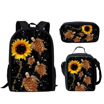 You Are My Sunshine Sunflower Turtle Black School Backpack Casual 3pcs / set Kids Canvas School Bags Bookbags Mochilas
You Are My Sunshine Sunflower Turtle Black School Backpack Casual 3pcs / set Kids Canvas School Bags Bookbags Mochilas