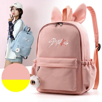 KPOP Stray Kids KIM WOO JIN BANG CHAN With Rabbit Ears Backpack Bag Waterproof Backpack Student Large Capacity Dropshipping 
KPOP Stray Kids KIM WOO JIN BANG CHAN With Rabbit Ears Backpack Bag Waterproof Backpack Student Large Capacity Dropshipping