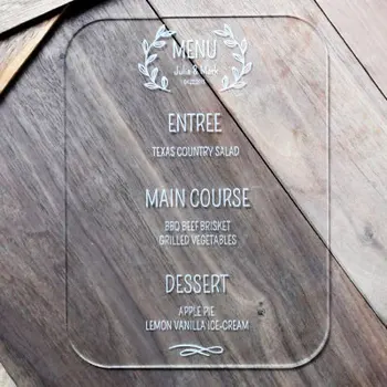 Wedding Menu Clear Acrylic with name ,date ,text ,Modern Wedding Decor | Custom Calligraphy
Wedding Menu Clear Acrylic with name ,date ,text ,Modern Wedding Decor | Custom Calligraphy