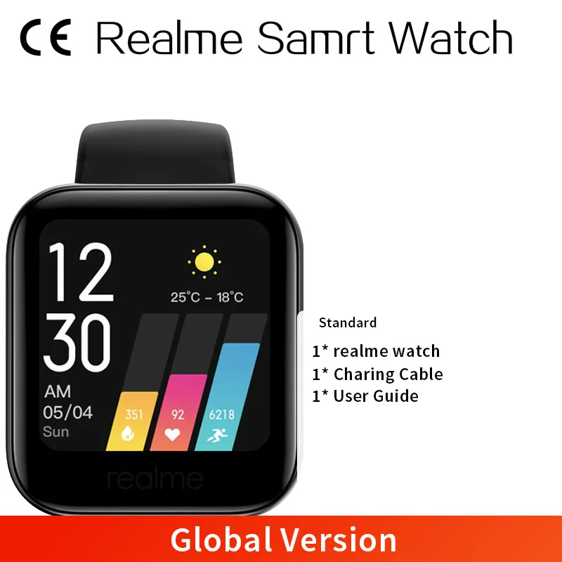 Global Version realme Watch Smart Watch Heart Rate Blood Oxygen 1.4inch Large Touchscreen 14 Sport Model IP68 Waterproof watch
Global Version realme Watch Smart Watch Heart Rate Blood Oxygen 1.4inch Large Touchscreen 14 Sport Model IP68 Waterproof watch