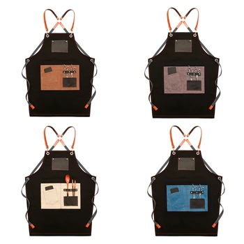 Chef Apron Cotton Canvas Cross Back Adjustable Apron with Pockets for Women and Men, Kitchen Cooking Baking Bib Apron, A
Chef Apron Cotton Canvas Cross Back Adjustable Apron with Pockets for Women and Men, Kitchen Cooking Baking Bib Apron, A