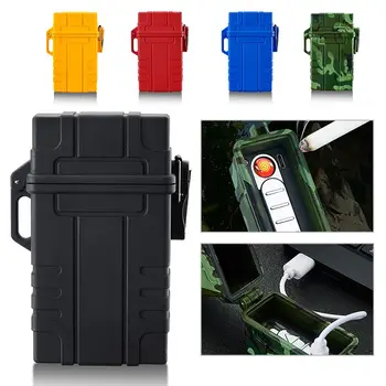 20pcs Capacity Cigarette Case Box with USB Electronic Lighter for Slim Cigarette Waterproof Cigarette Holder Plasma LighterN
20pcs Capacity Cigarette Case Box with USB Electronic Lighter for Slim Cigarette Waterproof Cigarette Holder Plasma LighterN