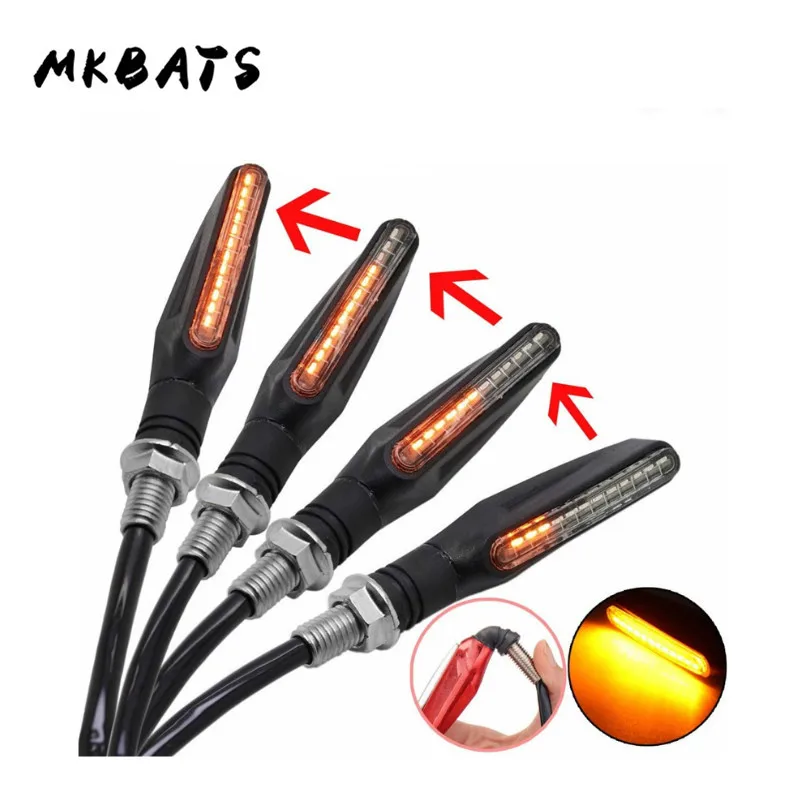 4PCS Nueva lámpara de Luz Ámbar Flexible parpadeante led indicadores de señal de para motocicleta MK-109
4PCS Nueva lámpara de Luz Ámbar Flexible parpadeante led indicadores de señal de para motocicleta MK-109
