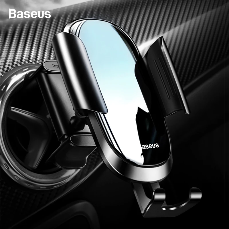 

Baseus Car Phone Holder Round Air Vent Mount Holder For iPhone 11Pro Max Samsung Cellphone Gravity Holder Stand For Mobile Phone