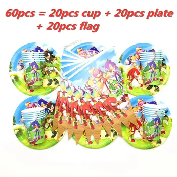 30/60 Pcs Sonic The Hedgehog cartoon Party Decoration Plates Cups Flags Cover Baby Shower Birthday Decors Kids Party Supplies
30/60 Pcs Sonic The Hedgehog cartoon Party Decoration Plates Cups Flags Cover Baby Shower Birthday Decors Kids Party Supplies