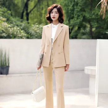 Casual Women Pant Suits Women's Double Breasted Blazer Jacket & Trousers Suits Women's Business Office 2 Pieces Formal Suits
Casual Women Pant Suits Women's Double Breasted Blazer Jacket & Trousers Suits Women's Business Office 2 Pieces Formal Suits