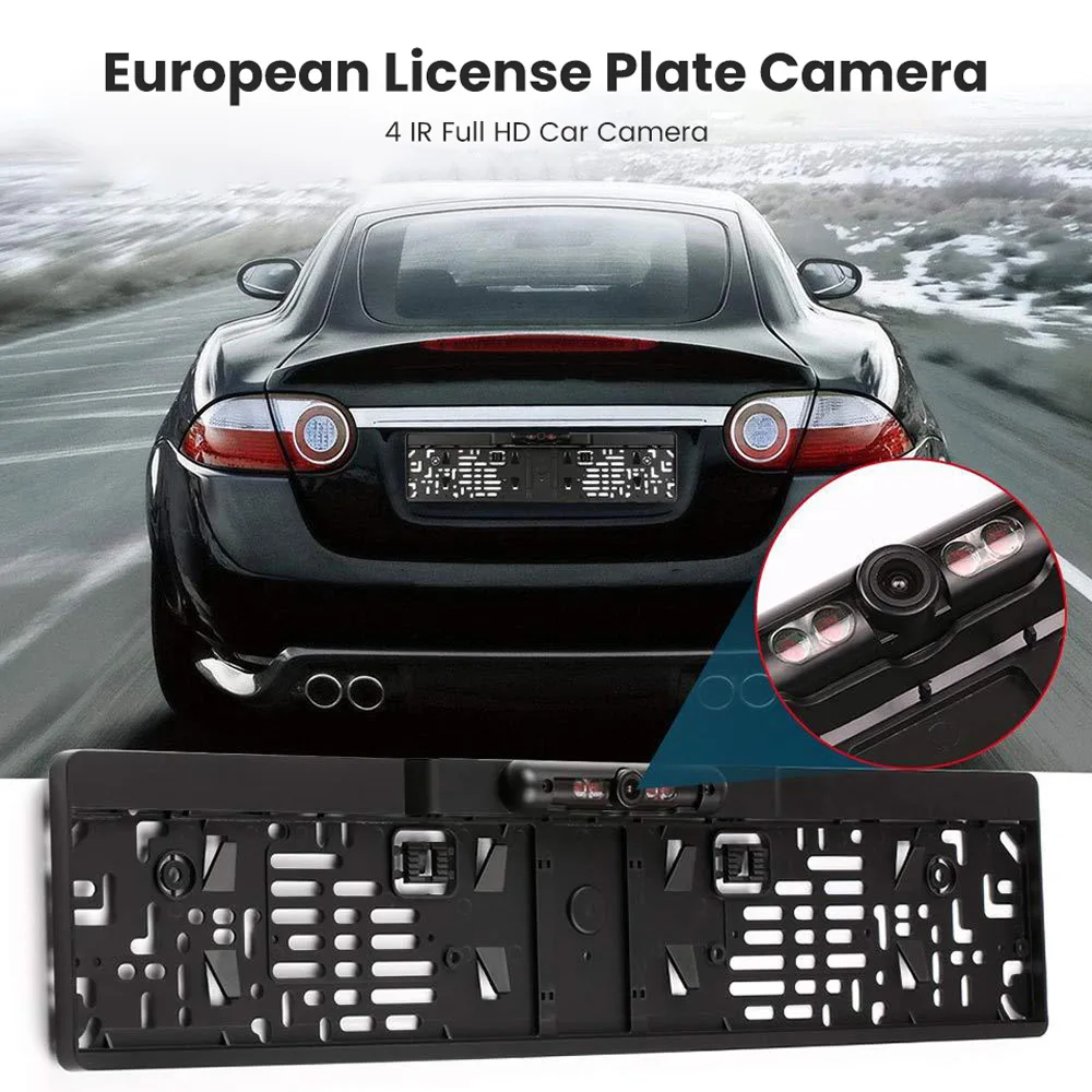 AOSHIKE Eu Car License Plate Frame Number Plate Holder with 4 IR LED Backup Camera Car Rear View Camera Parking Assistant Camera
AOSHIKE Eu Car License Plate Frame Number Plate Holder with 4 IR LED Backup Camera Car Rear View Camera Parking Assistant Camera