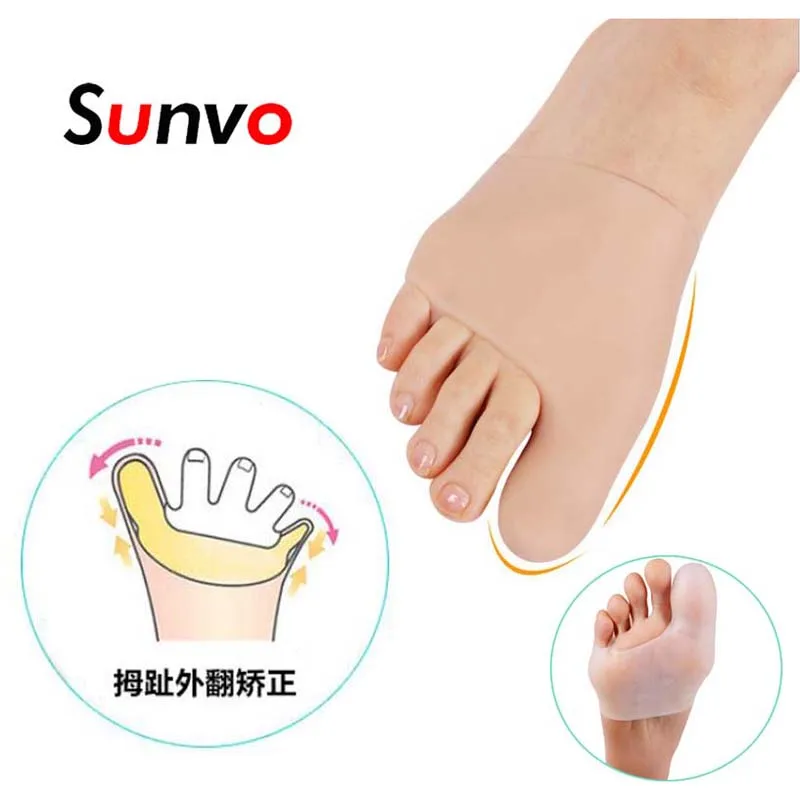 Sunvo 2Pcs Sinlicone Hallux Valgus Toe Separator Silicone Insoles Toe Overlapping Toe Align Appliance Finger Pain Relieve Insert
Sunvo 2Pcs Sinlicone Hallux Valgus Toe Separator Silicone Insoles Toe Overlapping Toe Align Appliance Finger Pain Relieve Insert