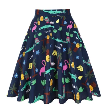 Vintage High Waist Cotton Skirts Womens A Line Summer Swing Skirt 2019 50s Pin Up Polka Dot Floral Red Black Elegant Midi Skirt 
Vintage High Waist Cotton Skirts Womens A Line Summer Swing Skirt 2019 50s Pin Up Polka Dot Floral Red Black Elegant Midi Skirt