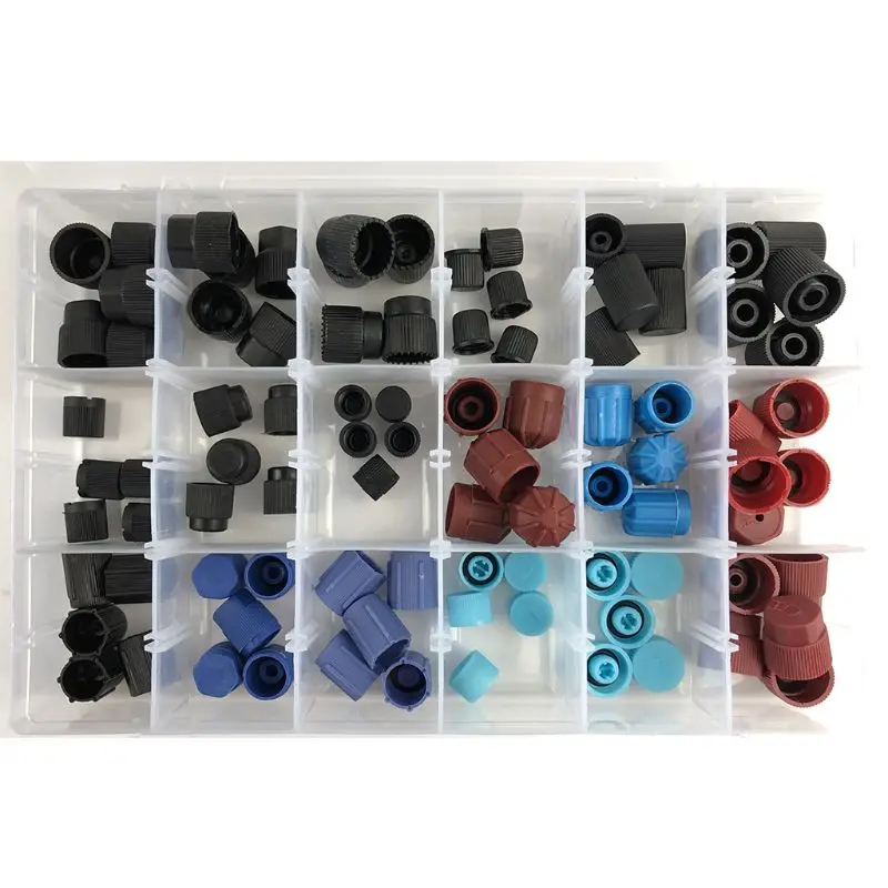 90pcs High Low Side Valve Core Service Port Dust Cap Replacement Car Air Conditioning Repair Parts Set K1AF
90pcs High Low Side Valve Core Service Port Dust Cap Replacement Car Air Conditioning Repair Parts Set K1AF