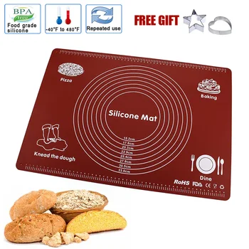 Silicone Pastry Mat Extra Thick Non Stick Baking Mat with Measurement Fondant Mat Dough Rolling Mat Baking Tools for Cakes
Silicone Pastry Mat Extra Thick Non Stick Baking Mat with Measurement Fondant Mat Dough Rolling Mat Baking Tools for Cakes