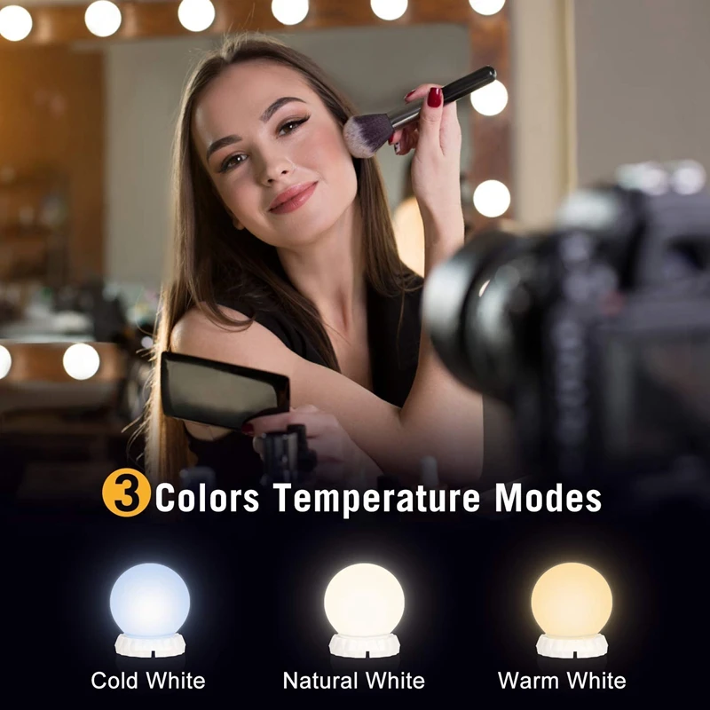 Vanity Mirror Lights Vanity Lights LED with 14 Adjustable and Dimmable LED Bulbs Vanity Light for Makeup Vanity Lights Stick on
Vanity Mirror Lights Vanity Lights LED with 14 Adjustable and Dimmable LED Bulbs Vanity Light for Makeup Vanity Lights Stick on