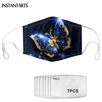 INSTANTARTS Women Reusable Mouth Mask Blue Butterfly Animal Print 7PCS Dustproof PM2.5 Filters Paper Adustable Face Kids Masks
INSTANTARTS Women Reusable Mouth Mask Blue Butterfly Animal Print 7PCS Dustproof PM2.5 Filters Paper Adustable Face Kids Masks
