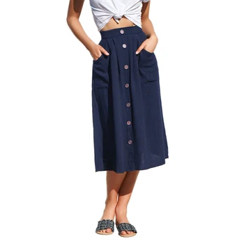 2019 popular Women's Skirts Vintage Button Front Solid A Line Midi Skirt with Pockets Breasted loose pocket skirt retail
2019 popular Women's Skirts Vintage Button Front Solid A Line Midi Skirt with Pockets Breasted loose pocket skirt retail