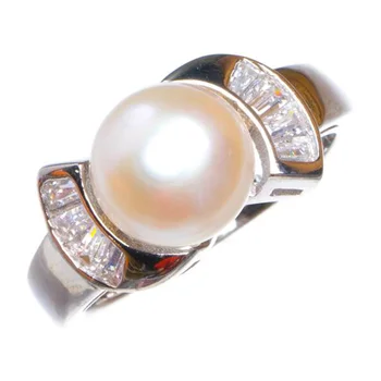 Natural River Pearl Zircon Bowknot Opening Handmade 925 Sterling Silver Ring 6.25 D1249
Natural River Pearl Zircon Bowknot Opening Handmade 925 Sterling Silver Ring 6.25 D1249