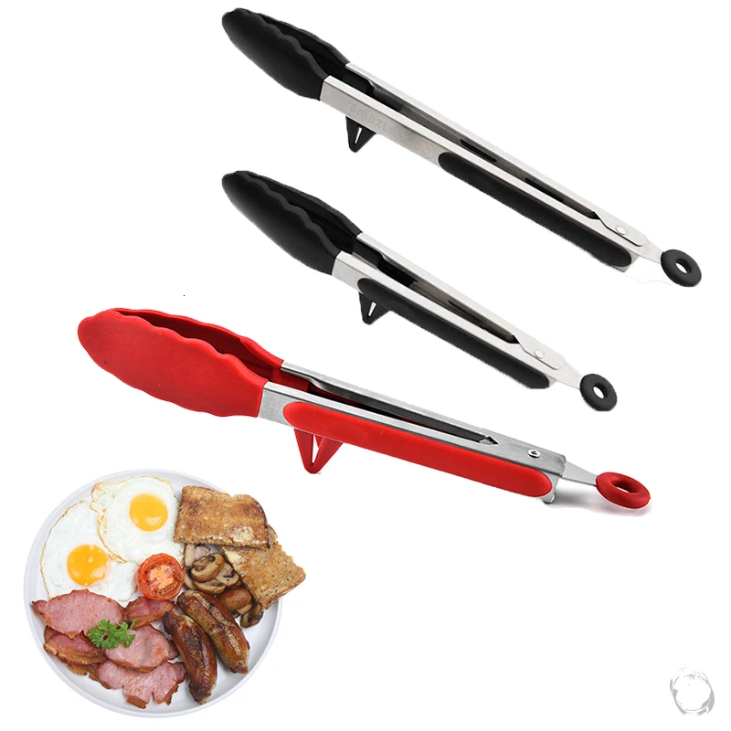 Silicone Kitchen Tongs Stainless Steel With Joint Lock Kitchen Accessories Fried Cut Household Utensils Spatula For Frying Pan
Silicone Kitchen Tongs Stainless Steel With Joint Lock Kitchen Accessories Fried Cut Household Utensils Spatula For Frying Pan