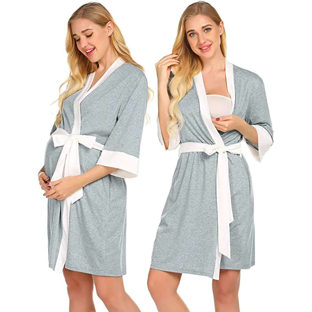 Maternity Nursing Robe Delivery Nightgowns Hospital Breastfeeding Maternity clothes for pregnant women vetement femme ropa mujer
Maternity Nursing Robe Delivery Nightgowns Hospital Breastfeeding Maternity clothes for pregnant women vetement femme ropa mujer