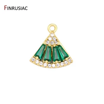 Exquisite 14K Gold Plated Fan Pendant Inlaid With Green Zircons designed for women's parties DIY Jewelry Making Supplies
Exquisite 14K Gold Plated Fan Pendant Inlaid With Green Zircons designed for women's parties DIY Jewelry Making Supplies