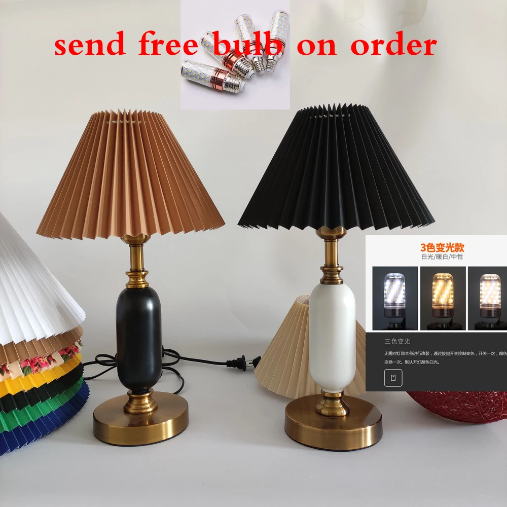 Abajur Free bulb Eastern European royal noble wax gourd style base hotel guest room table lamp household table Lamp for bedroom
Abajur Free bulb Eastern European royal noble wax gourd style base hotel guest room table lamp household table Lamp for bedroom