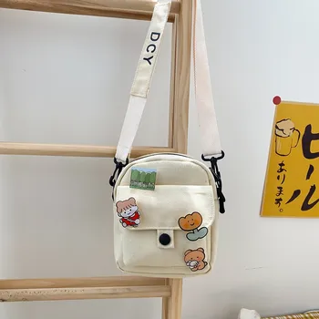 Girl Cute Canvas Bag Joker Messenger HandBag Shopping Solid Color Mini Capacity Shoulder Bag Small Square Clutch
Girl Cute Canvas Bag Joker Messenger HandBag Shopping Solid Color Mini Capacity Shoulder Bag Small Square Clutch