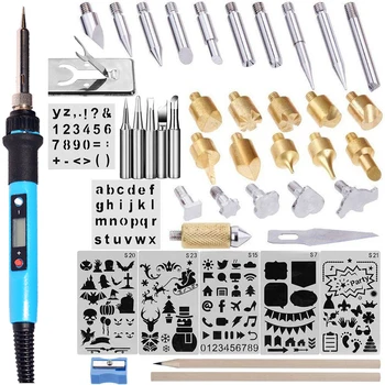 TP-938-42 42Pcs Soldering Iron Set 80W Adjustable Temp Soldering Pyrography Wood Burning Kit
TP-938-42 42Pcs Soldering Iron Set 80W Adjustable Temp Soldering Pyrography Wood Burning Kit