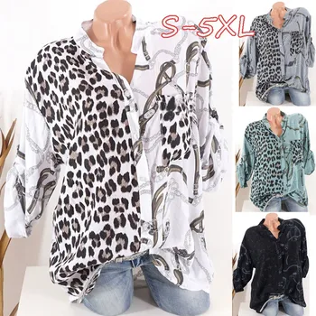 Womens Long Sleeve Leopard Print Button Tee Casual Popular Blouse Tops(S-5XL) autumn winter Dropshipping size Leisure Work cloth
Womens Long Sleeve Leopard Print Button Tee Casual Popular Blouse Tops(S-5XL) autumn winter Dropshipping size Leisure Work cloth