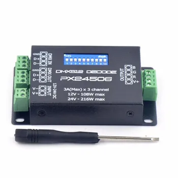 Taidacent DC12V-24V RGB LED Strip Light Driver Amplifier Controller Led Control Card 3 Channels Dmx512 Dmx Decoder Controller
Taidacent DC12V-24V RGB LED Strip Light Driver Amplifier Controller Led Control Card 3 Channels Dmx512 Dmx Decoder Controller