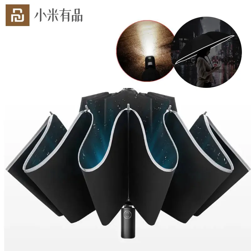 Youpin Folding Umbrella Reflective LED Light Automatic Umbrella Portable 2-3 People Use Windproof Sunshade With Leather Cover
Youpin Folding Umbrella Reflective LED Light Automatic Umbrella Portable 2-3 People Use Windproof Sunshade With Leather Cover