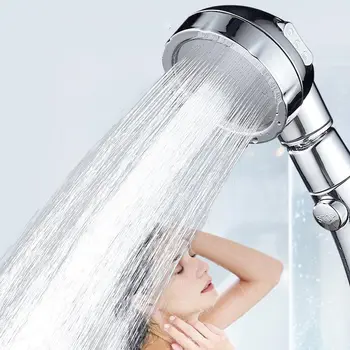 Adjustable Water Saving Shower Head 360 Degrees Rotating Shower Head 3 Mode Shower Water Pressure Shower Head with Stop Button 
Adjustable Water Saving Shower Head 360 Degrees Rotating Shower Head 3 Mode Shower Water Pressure Shower Head with Stop Button
