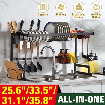 65/79/85/91CM Stainless Steel Kitchen Shelf Organizer Over Sink Rack Stainless Steel Dish Drying Rack Holder Kitchen Storage
65/79/85/91CM Stainless Steel Kitchen Shelf Organizer Over Sink Rack Stainless Steel Dish Drying Rack Holder Kitchen Storage