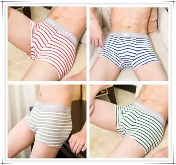 Men's striped underpants are soft, comfortable and breathable. Flat angle underpants are pure cotton with hip lifting
Men's striped underpants are soft, comfortable and breathable. Flat angle underpants are pure cotton with hip lifting