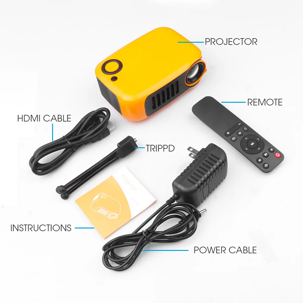 A2000 Mini Projector 800 Lumen Full HD 1080P Video Beamer Portable Projector For Power Bank TV Box/XBOX A2000 Mini Projector 800 Lumen Full HD 1080P Video Beamer Portable Projector For Power Bank TV Box/XBOX