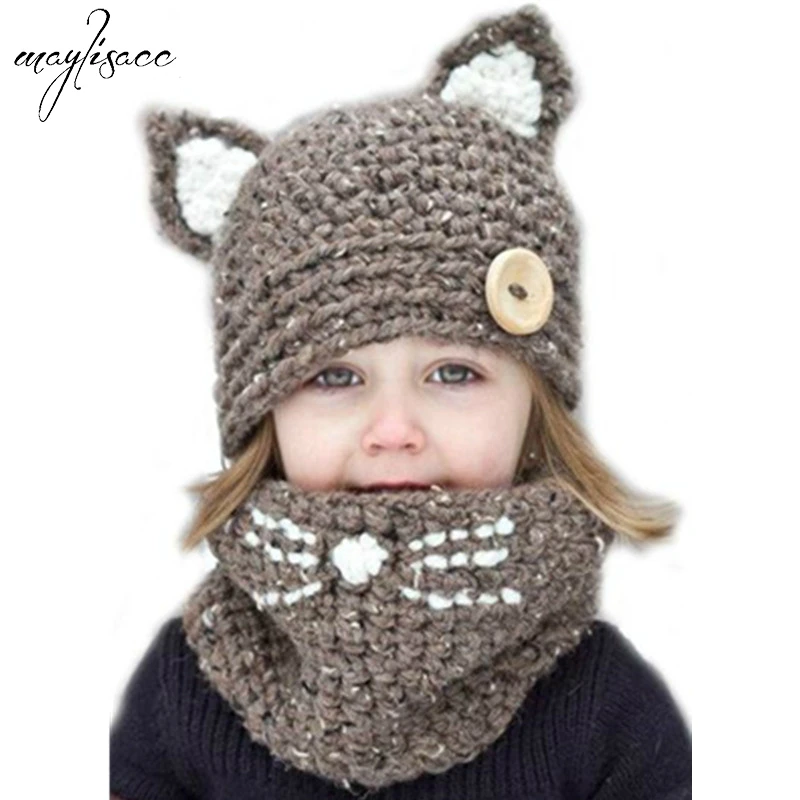 4-8 Years Old Kids Knitted Hat Scarf Sets Children Animal Cat Ear Hat Scarf Set Autumn Winter Warm Neck Protective Hat
4-8 Years Old Kids Knitted Hat Scarf Sets Children Animal Cat Ear Hat Scarf Set Autumn Winter Warm Neck Protective Hat