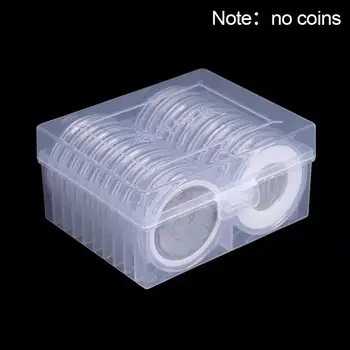 20pcs 46mm Clear Round Coin Capsule Container Storage Box Holder Portable Case Organizer Box For Coin Collection
20pcs 46mm Clear Round Coin Capsule Container Storage Box Holder Portable Case Organizer Box For Coin Collection