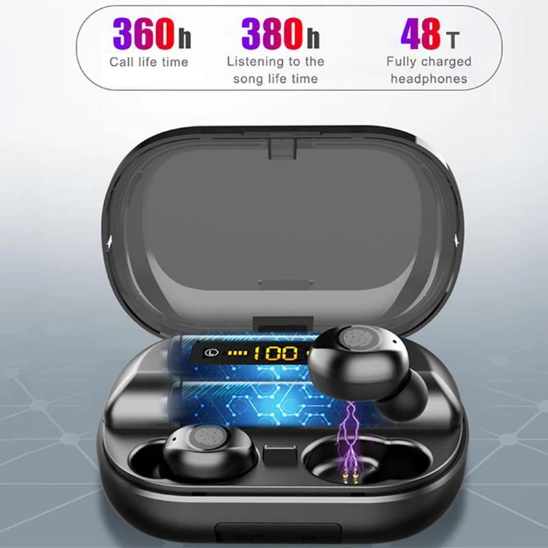 Original V12 Bluetooth 5.0 Headset True Wireless Headphones TWS in-Ear Earbuds IPX7 Waterproof Earphones HiFi for Sports Running
Original V12 Bluetooth 5.0 Headset True Wireless Headphones TWS in-Ear Earbuds IPX7 Waterproof Earphones HiFi for Sports Running