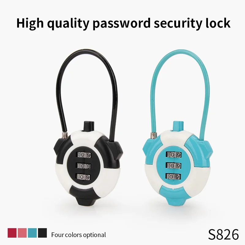 

High Quality multiple colour Travel Password Lock Zinc Alloy Digit Code Security Padlocks Case for Suitcase Luggage Coded Lock