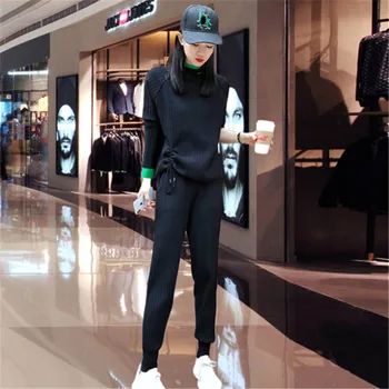 CBAFU casual knitted 2 piece set women sweater pullovers elastic waist pants suit knit sets women tracksuit 4 color P723 
CBAFU casual knitted 2 piece set women sweater pullovers elastic waist pants suit knit sets women tracksuit 4 color P723