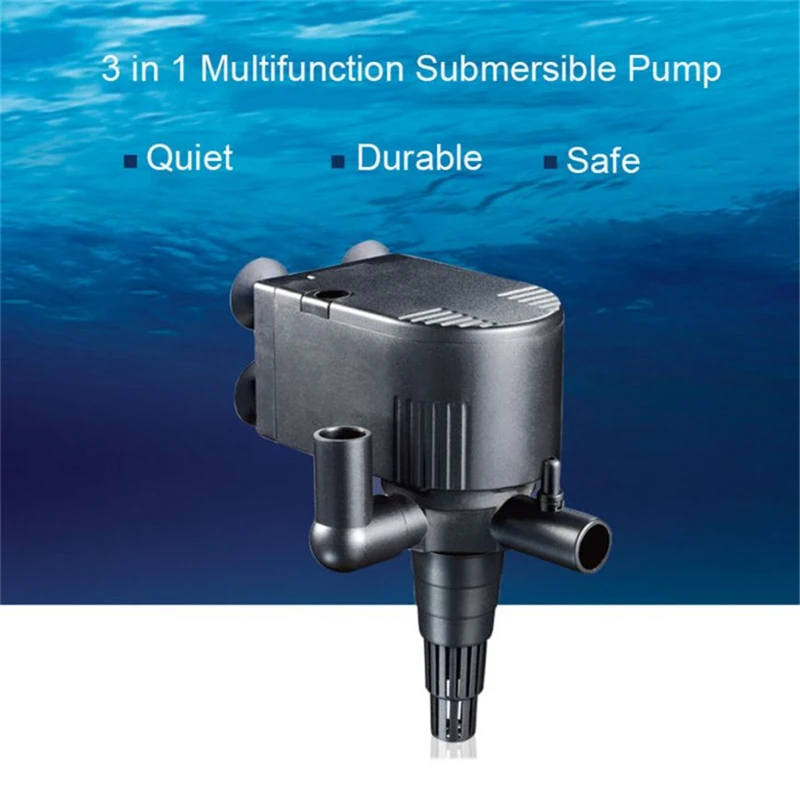 1 220~240V 3 in 1 Energy-Saving Silence Efficient Fish Tank Aquarium Filter Submerged Pump Increase Oxygen Pump Ultra Quiet