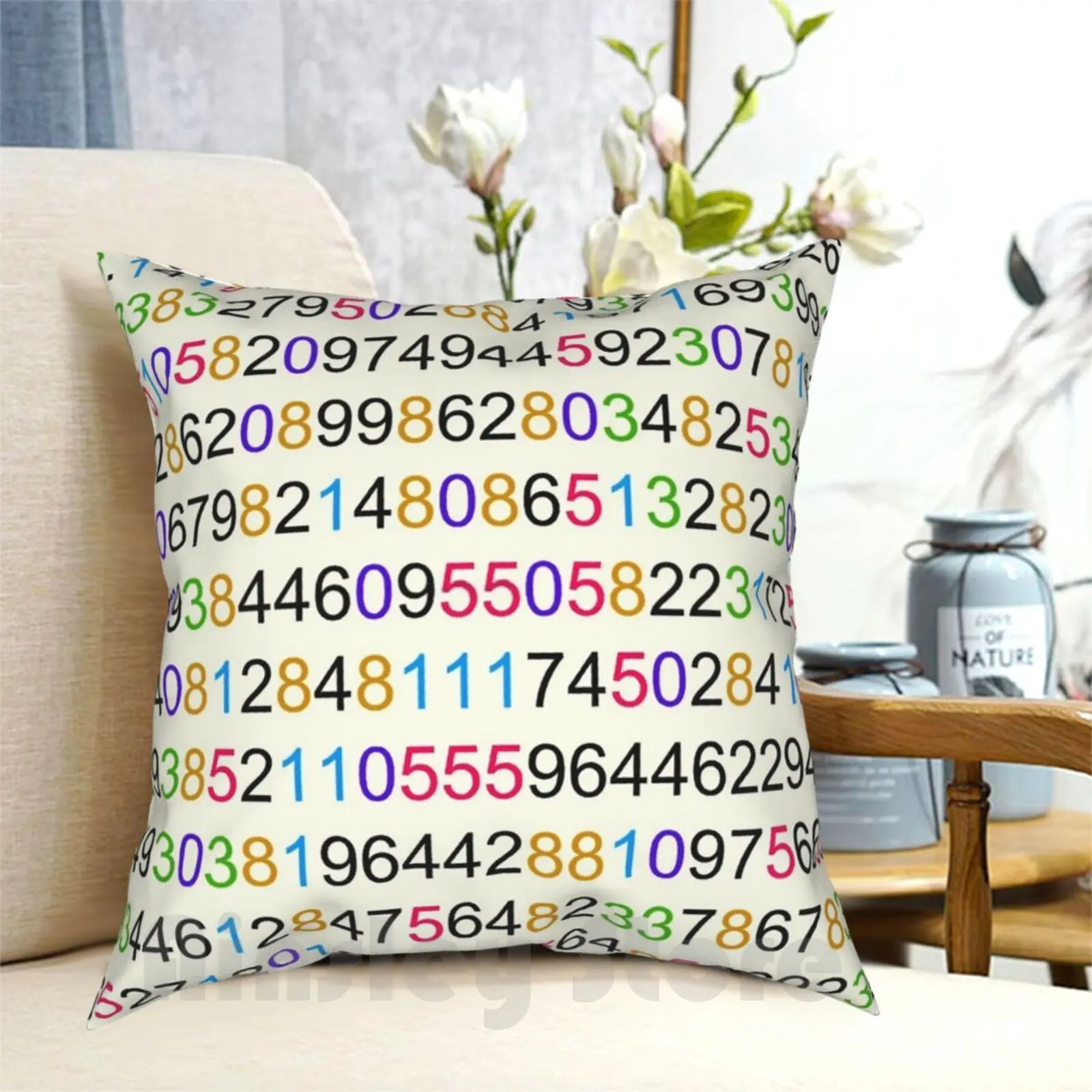 

Pi Me A River Pillow Case Printed Home Soft Throw Pillow Pi Math Nerd Colour Color Cool Neverending Science Geek Number