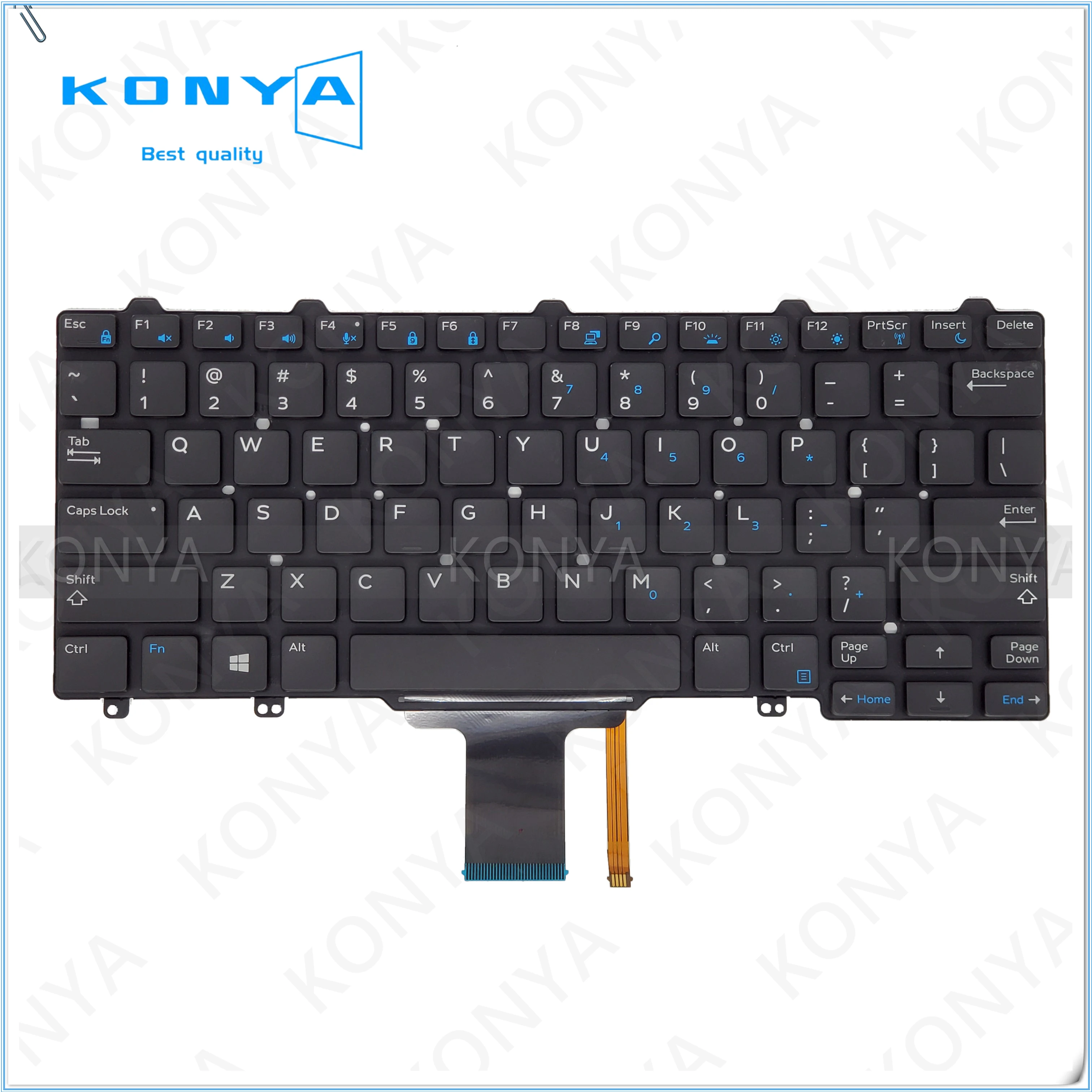 Новая Оригинальная клавиатура с подсветкой США для Dell Latitude E5270 E7270 7275 XPS 12 9250 MJ8HY
